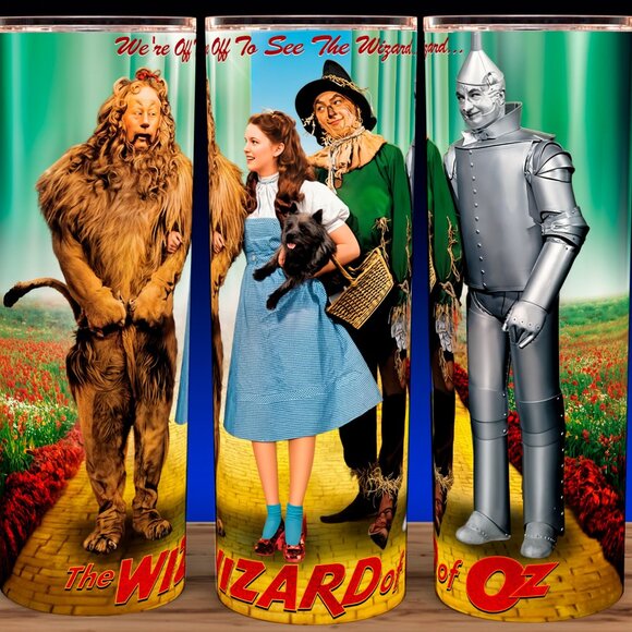 The Wizard of Oz - Dorothy - Toto - Lion - Scarecrow - Tin Man Cup Mug Tumbler - Picture 1 of 4